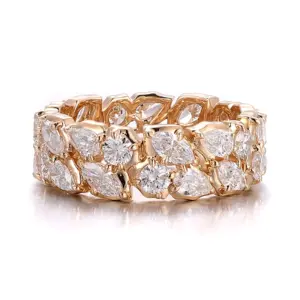 14k gold lab grown diamond prong set stackable ring 1