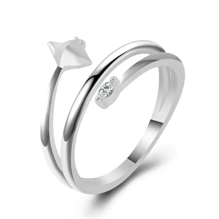 14k white gold marquise cut moissanite split shank solitaire engagement ring 1