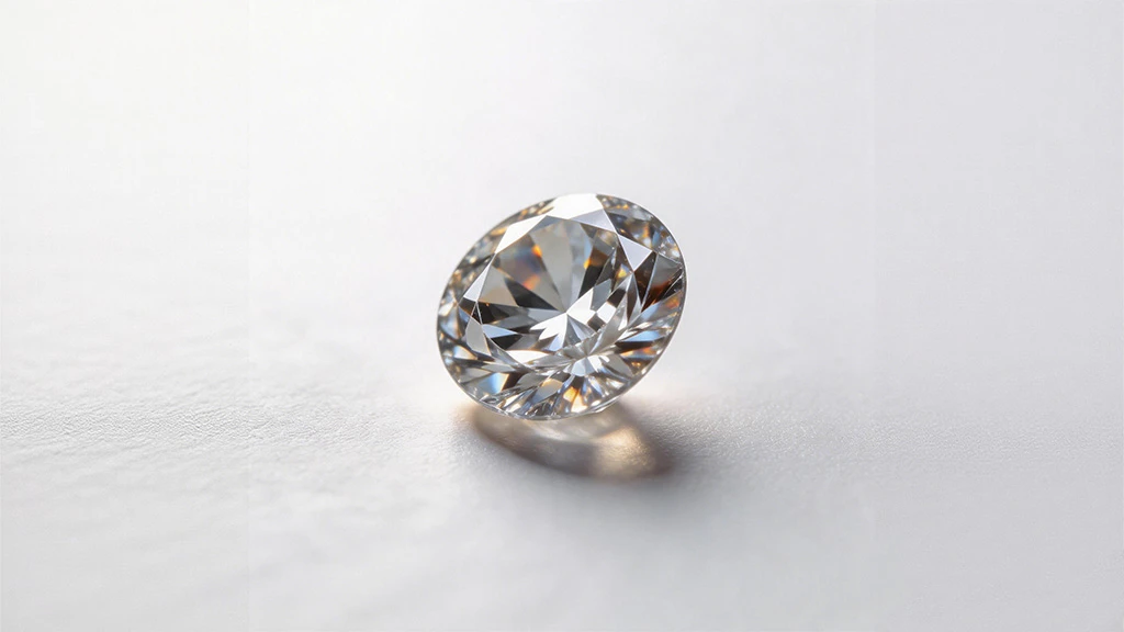 A single loose round brilliant diamond tells the 4cs of diamonds
