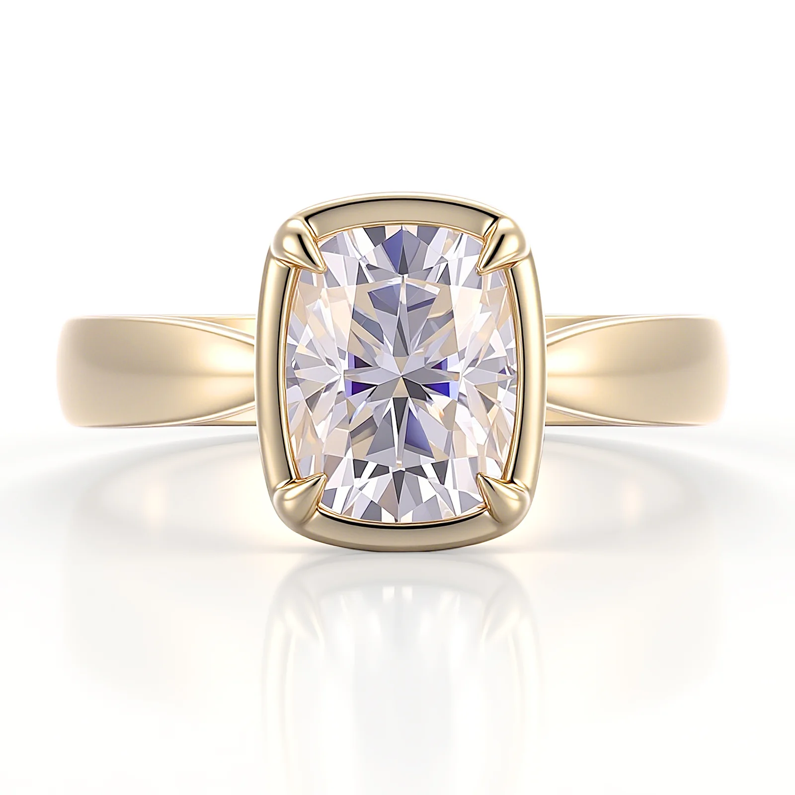 10k gold cushion lab grown diamond prong set solitaire engagement ring 1 10k gold cushion lab grown diamond prong set solitaire engagement ring 1