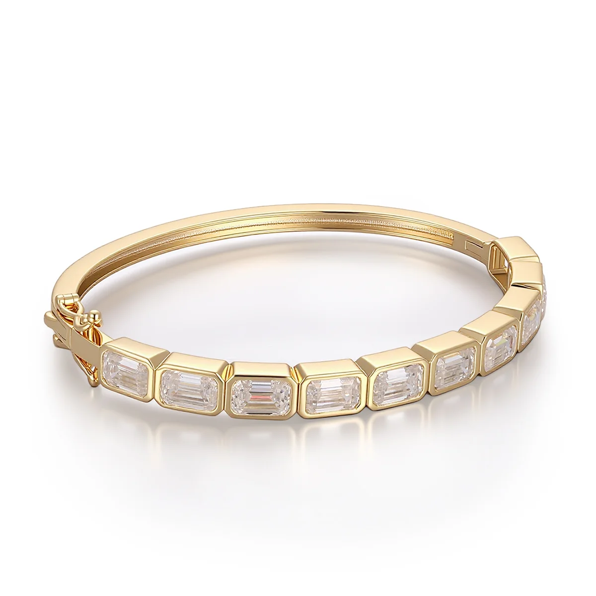 10k gold emerald lab grown diamond bezel bangle bracelet 1 10k gold emerald lab grown diamond bezel bangle bracelet 1