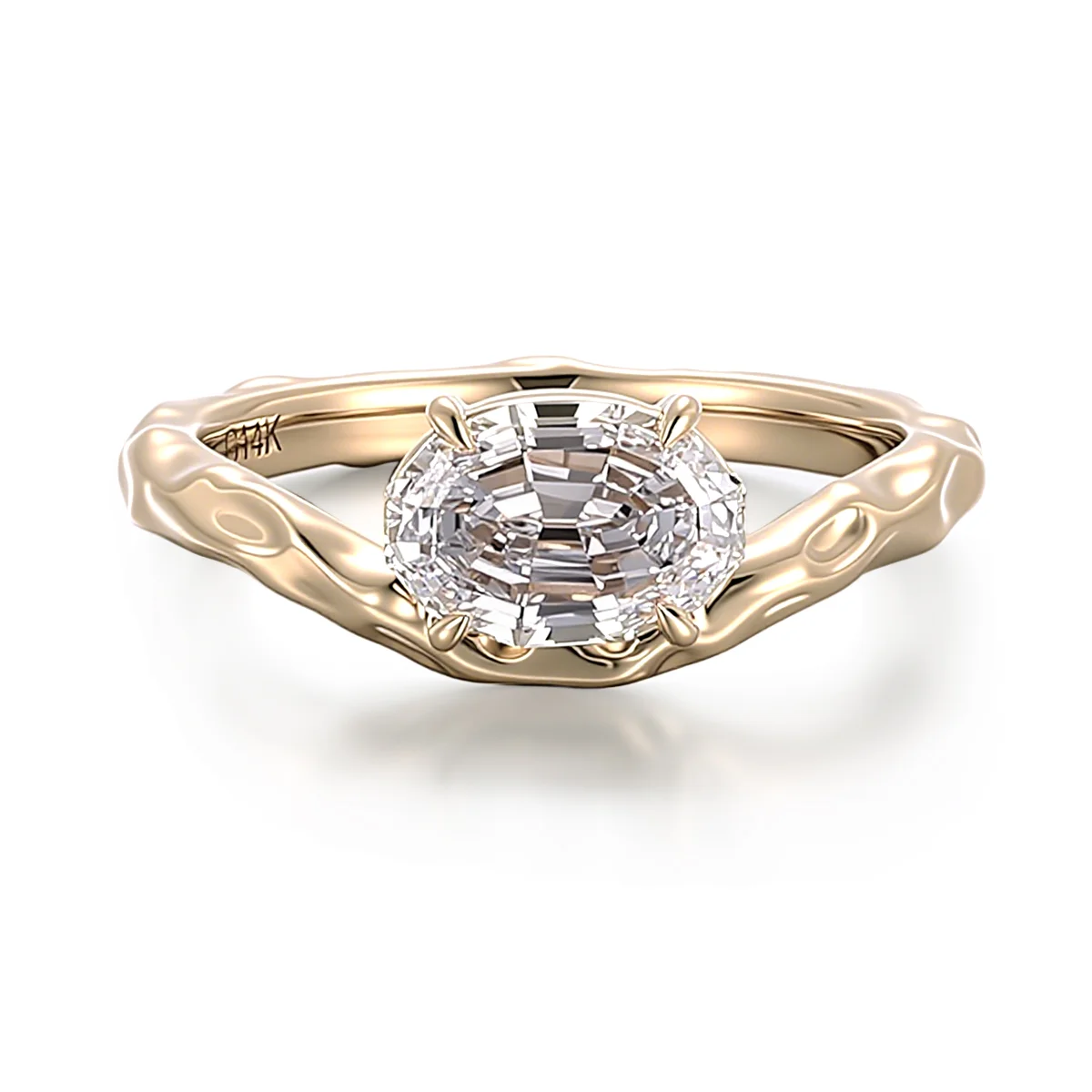 10k gold oval lab grown diamond prong set solitaire engagement ring 1 10k gold oval lab grown diamond prong set solitaire engagement ring 1