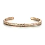 10k gold round lab grown diamond bezel bangle bracelet 1