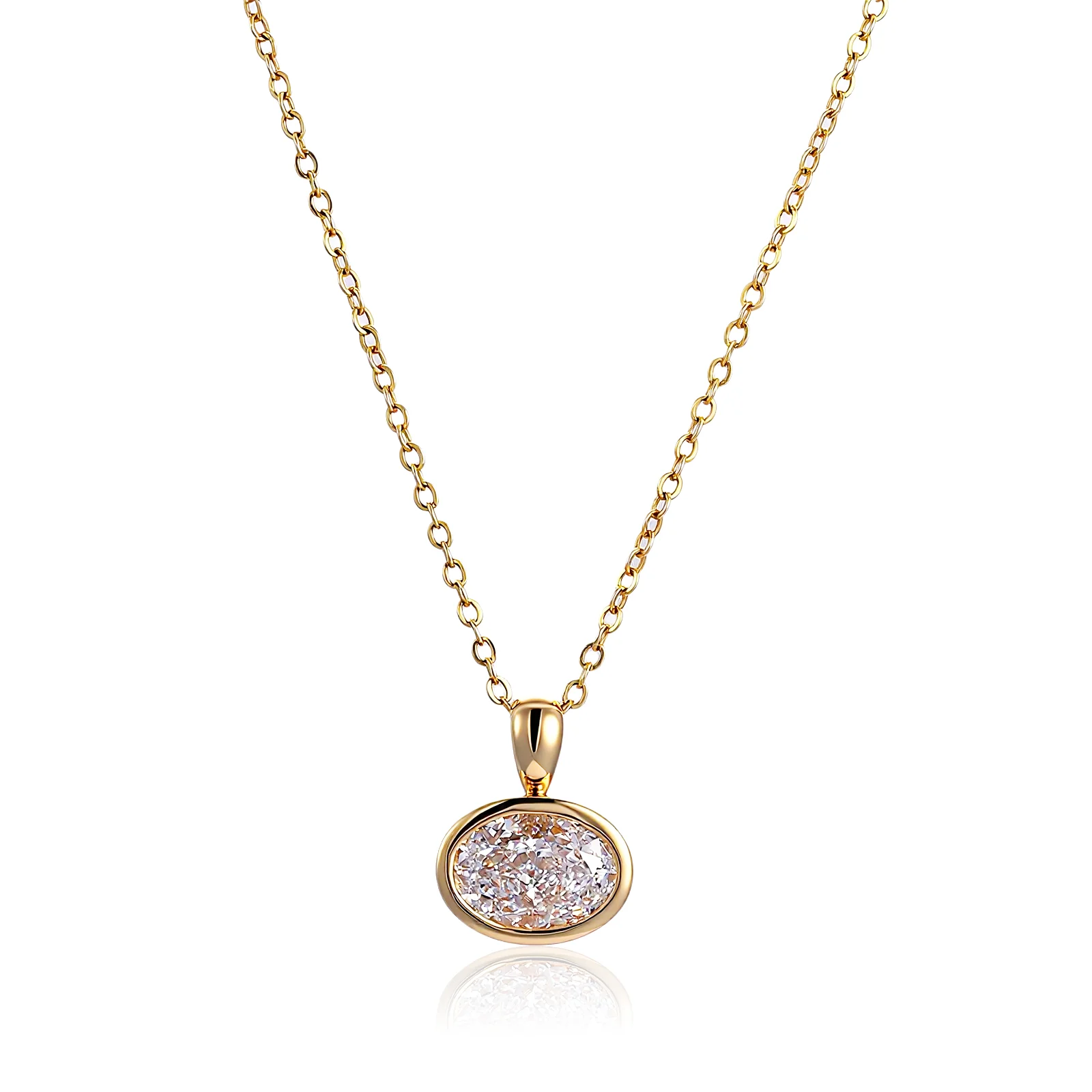 10k gold round lab grown diamond bezel pendent necklace 1 10k gold round lab grown diamond bezel pendent necklace 1