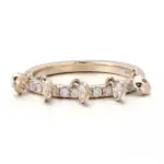 10k gold round lab grown diamond prong set eternity ring 1