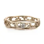 10k gold round lab grown diamond prong set solitaire engagement ring 1