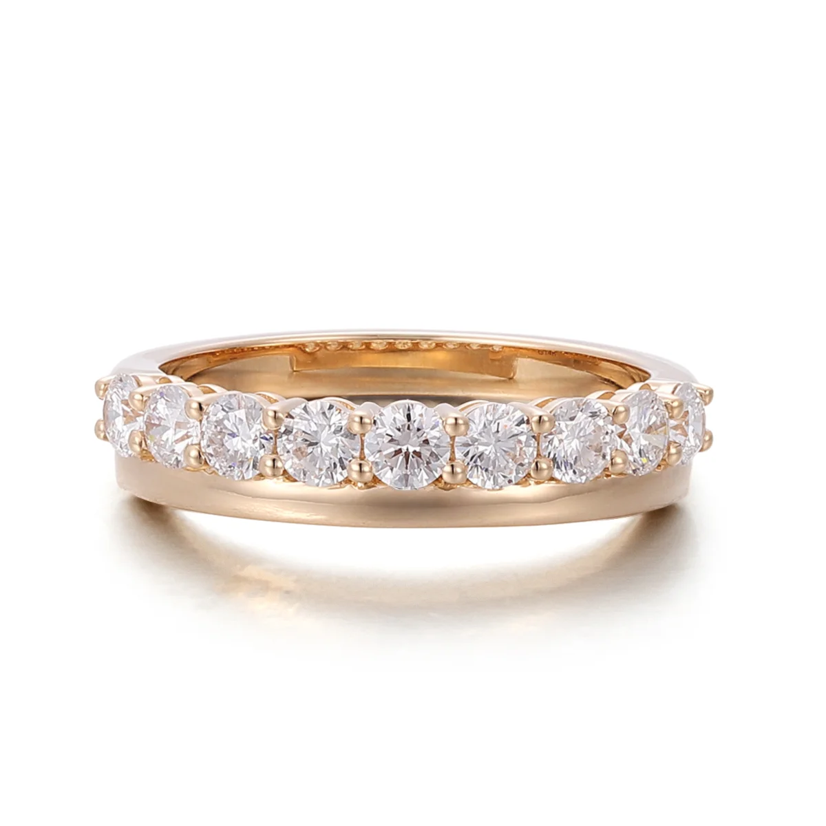 10k gold round lab grown diamond prong seting eternity ring 1 10k gold round lab grown diamond prong seting eternity ring 1