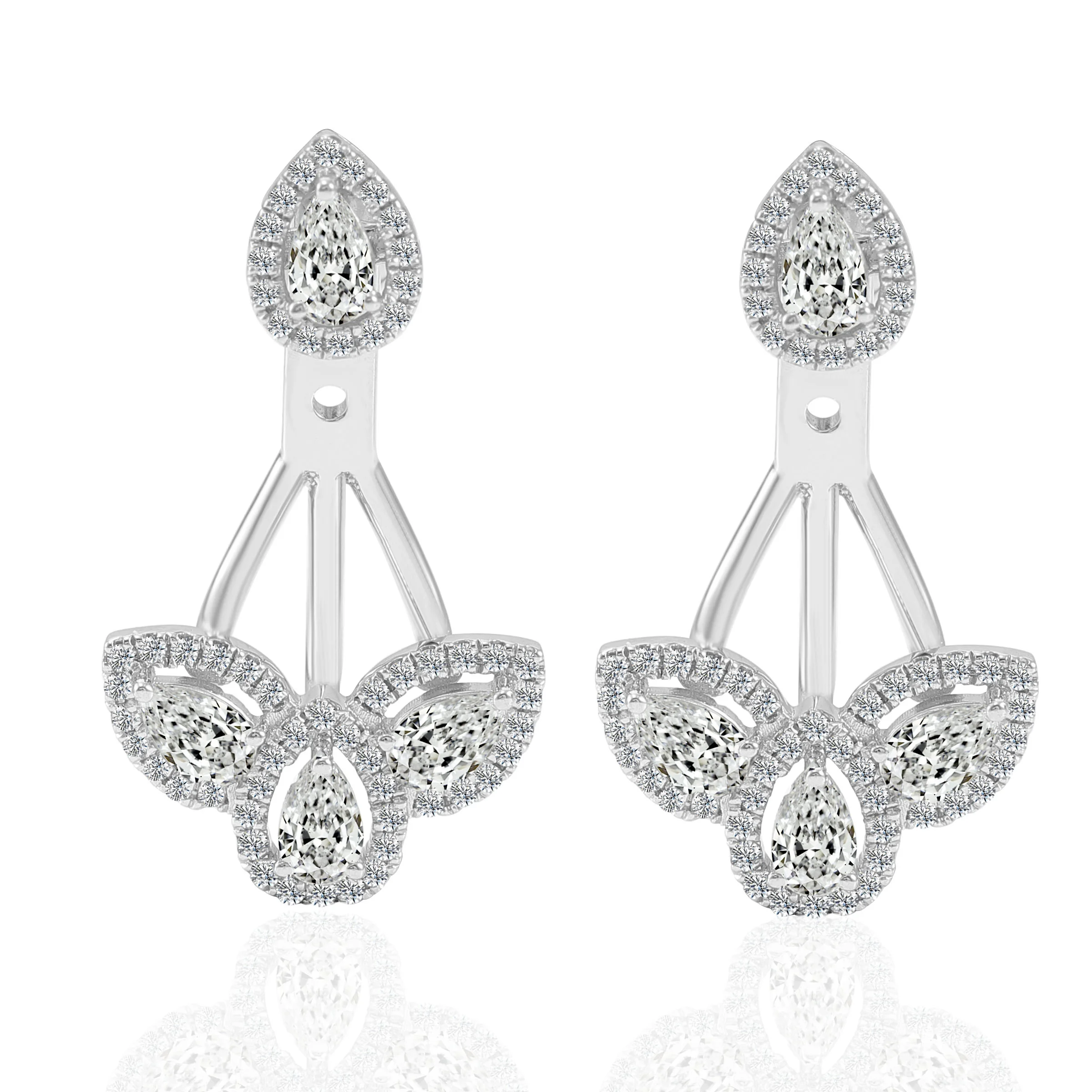 10k white gold pear lab grown diamond prong set drop earring 1 10k white gold pear lab grown diamond prong set drop earring 1