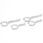 10k white gold round lab grown diamond prong set drop earring 1