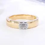 14k gold emerald lab grown diamond prong set solitaire engagement ring 1