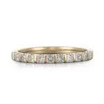 14k gold princess lab grown diamond channel set eternity ring 1
