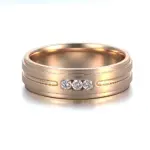 14k gold round lab grown diamond bezel wide band engagement ring 1