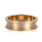 14k gold round lab grown diamond channel set eternity ring 1