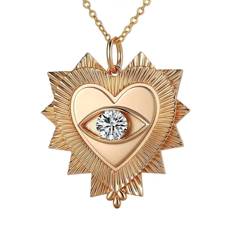 14k gold round lab grown diamond channel set pendent necklace 1