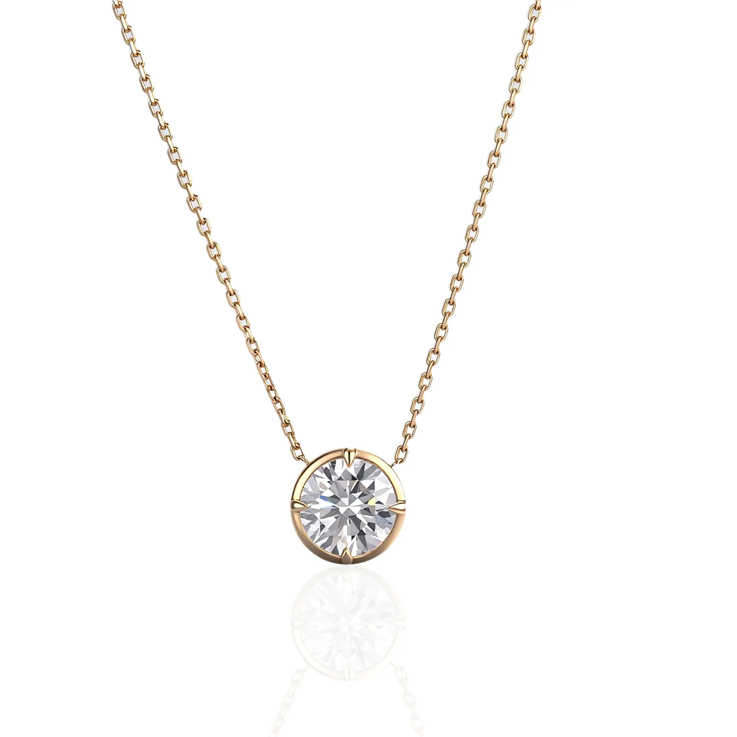 14k gold round lab grown diamond four prong pendent necklace 1 1.webp 14k gold round lab grown diamond four prong pendent necklace 1 1.webp