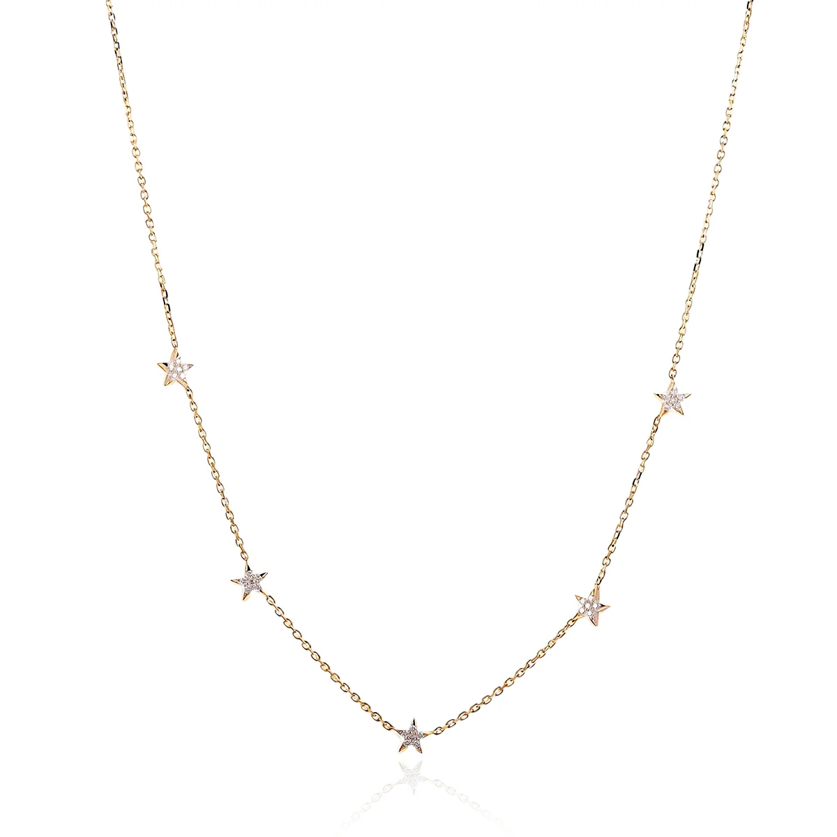 14k gold round lab grown diamond pave setting charm necklace 1 14k gold round lab grown diamond pave setting charm necklace 1
