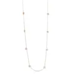 14k gold round lab grown diamond prong set charm necklace 1