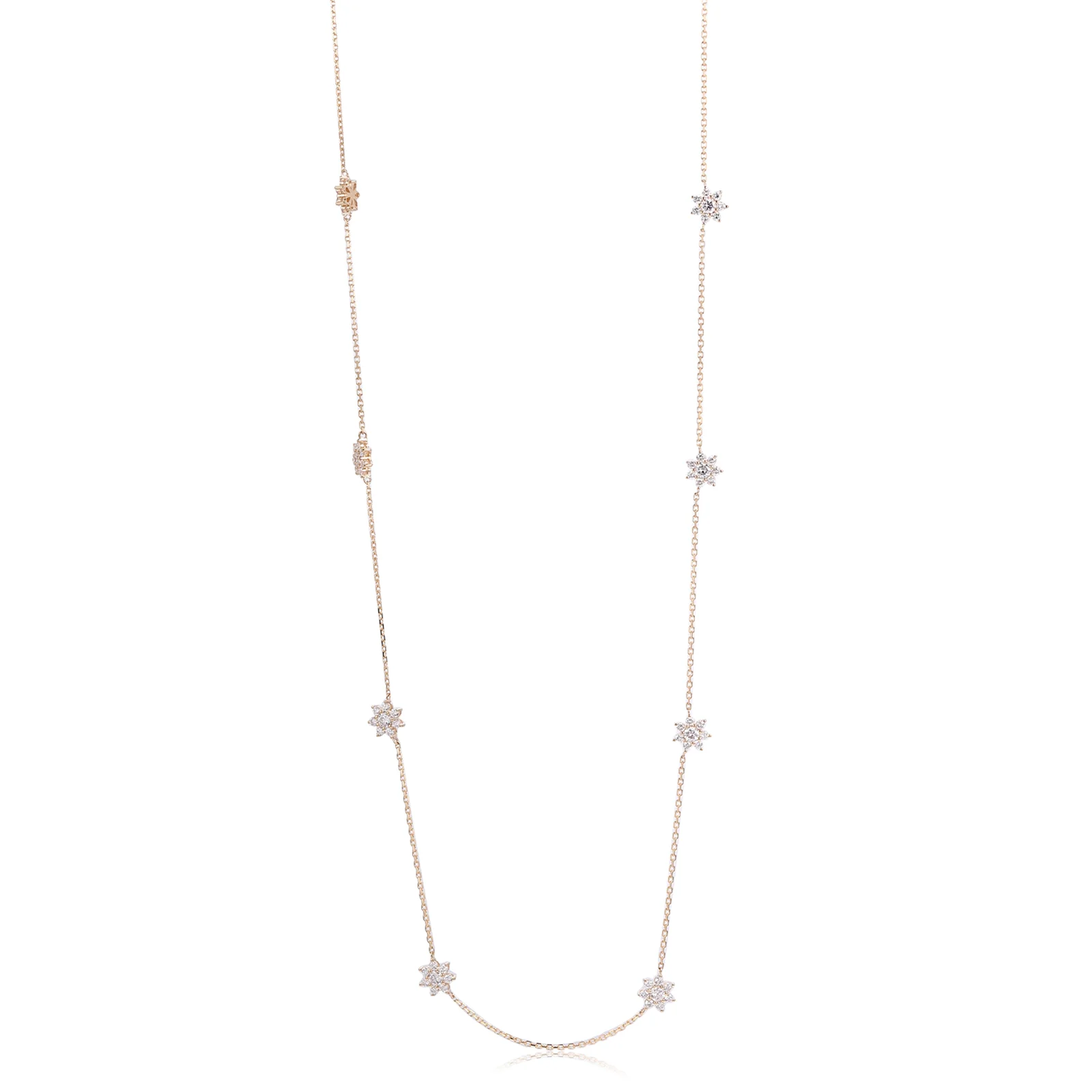 14k gold round lab grown diamond prong set charm necklace 1 14k gold round lab grown diamond prong set charm necklace 1