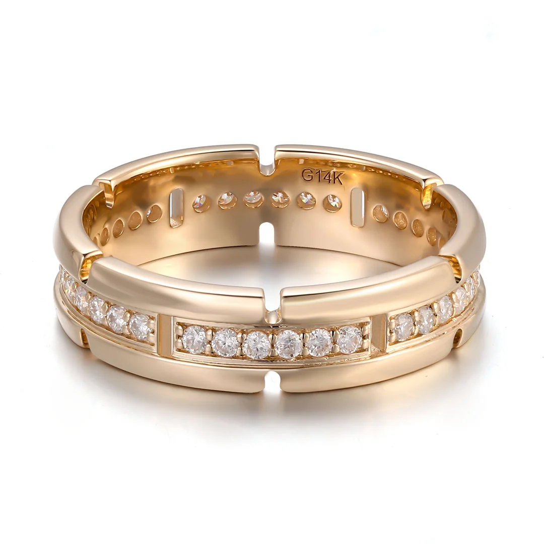 14k gold round lab grown diamond prong seting eternity ring 1 14k gold round lab grown diamond prong seting eternity ring 1