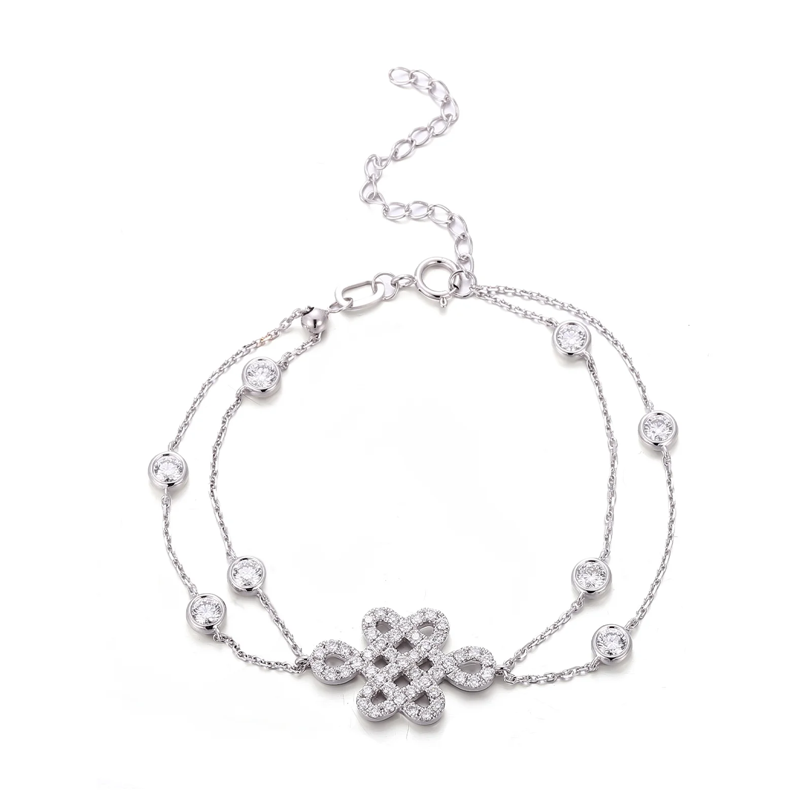 14k white gold round lab grown diamond bezel chain bracelet 1 14k white gold round lab grown diamond bezel chain bracelet 1