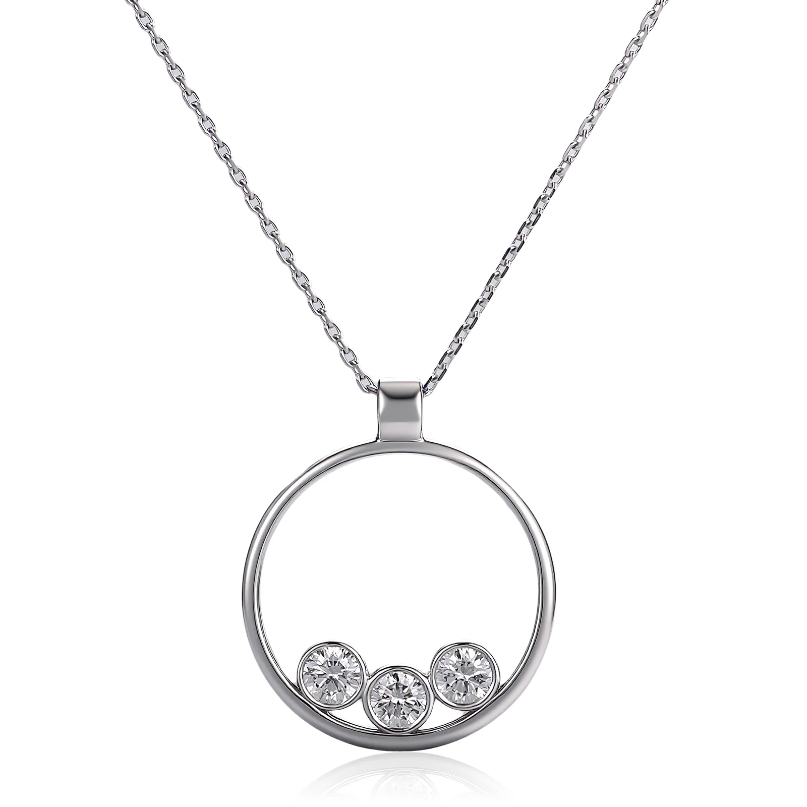14k white gold round lab grown diamond bezel pendent necklace 1 14k white gold round lab grown diamond bezel pendent necklace 1