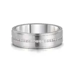 14k white gold round lab grown diamond channel set eternity ring 1