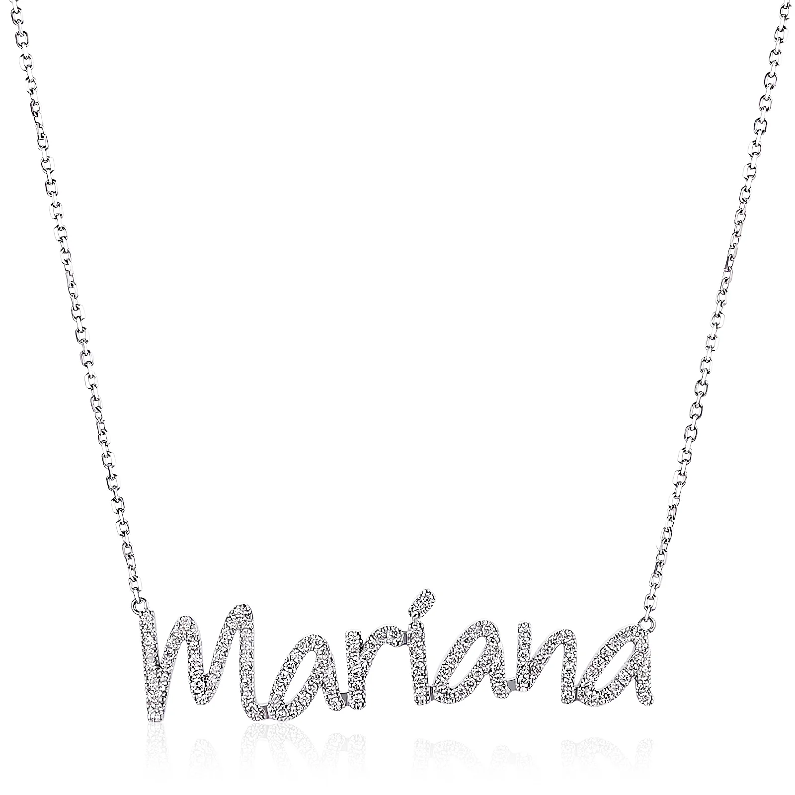14k white gold round lab grown diamond pave set initial necklace 1 14k white gold round lab grown diamond pave set initial necklace 1