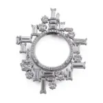 14k white gold round lab grown diamond prong set pendent necklace 1
