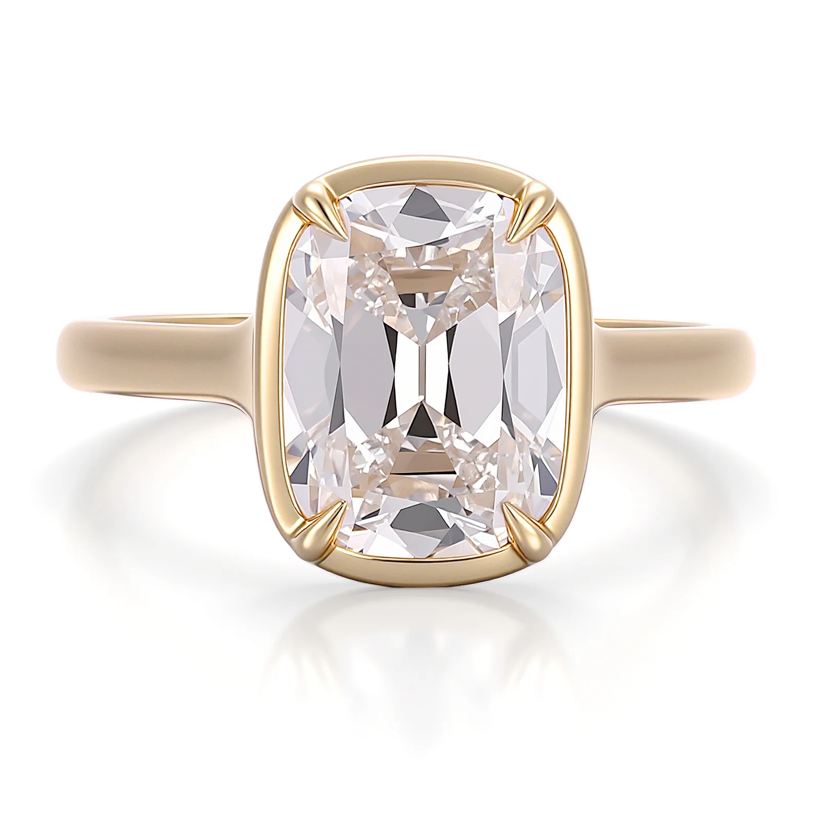 18k gold cushion lab grown diamond prong set solitaire engagement ring 1 18k gold cushion lab grown diamond prong set solitaire engagement ring 1