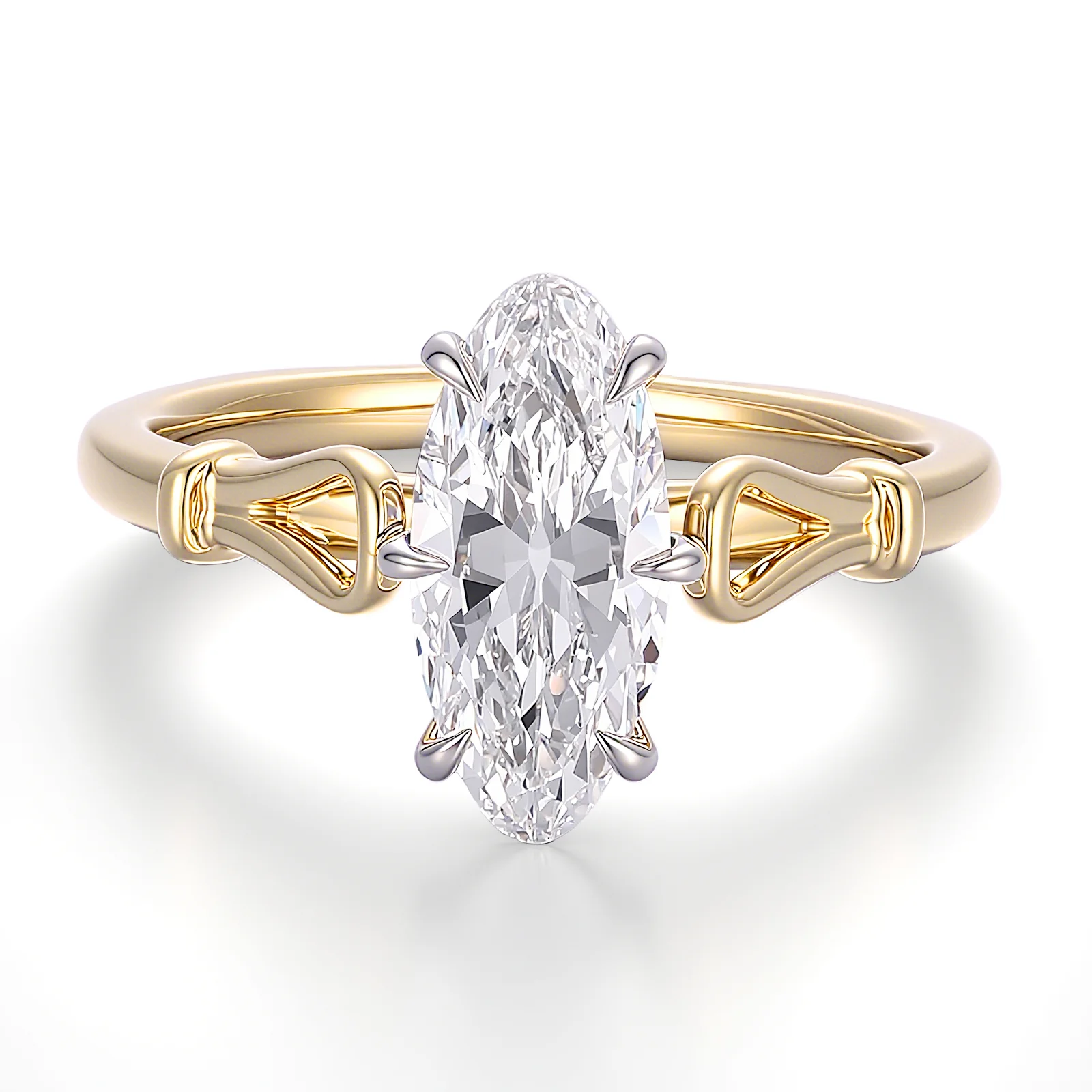 18k gold oval lab grown diamond prong set solitaire engagement ring 1 18k gold oval lab grown diamond prong set solitaire engagement ring 1