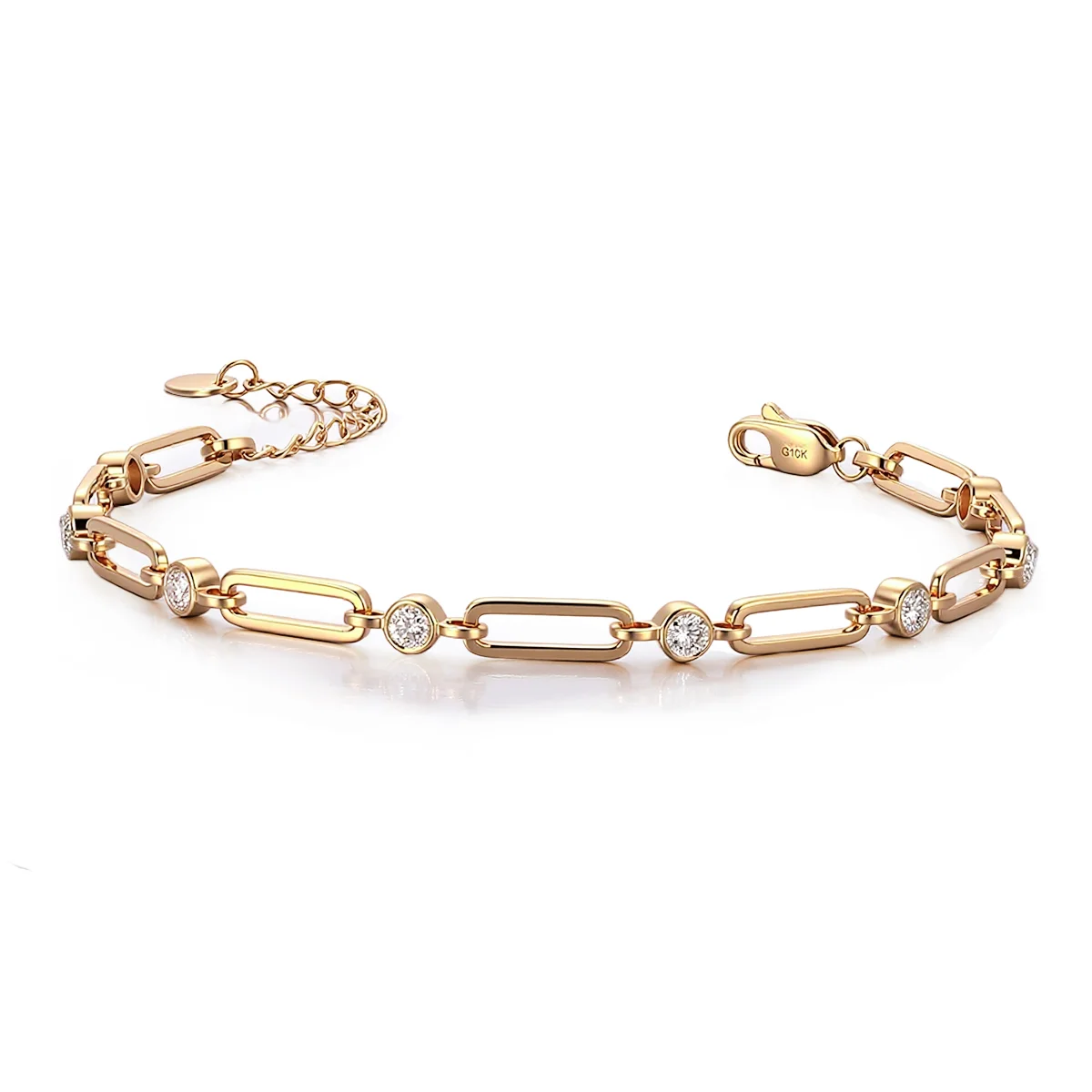 18k gold round lab grown diamond bezel chain bracelet 1 18k gold round lab grown diamond bezel chain bracelet 1
