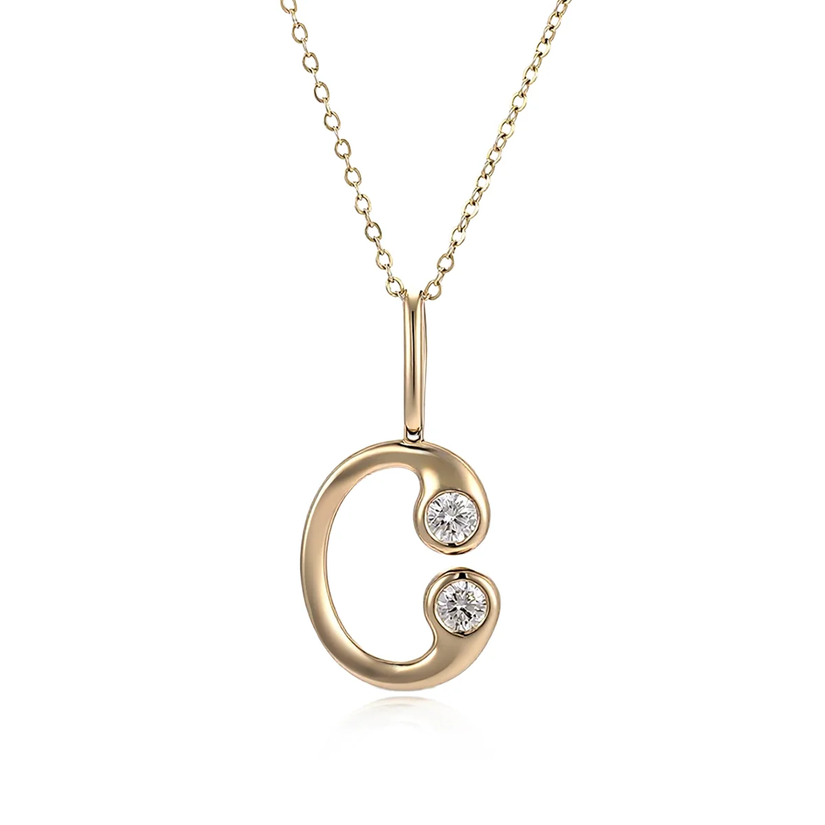18k gold round lab grown diamond bezel pendent necklace 1 18k gold round lab grown diamond bezel pendent necklace 1