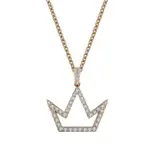 18k gold round lab grown diamond pave set pendent necklace 1 1.webp