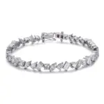18k white gold round lab grown diamond prong set tennis bracelet 1 1.webp