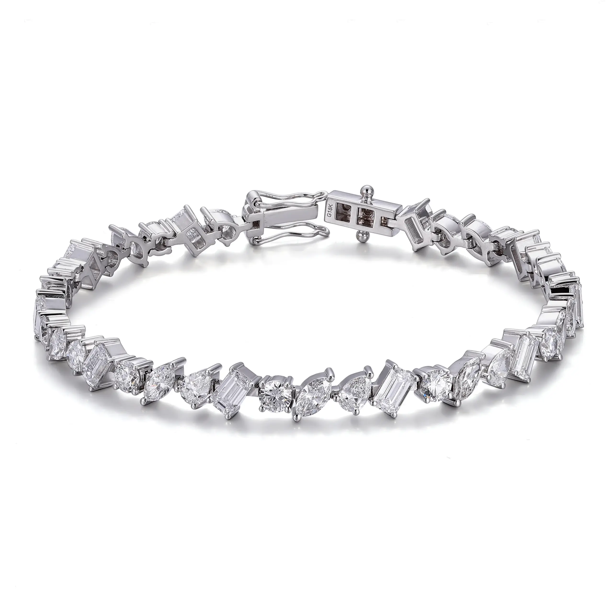 18k white gold round lab grown diamond prong set tennis bracelet 1 1.webp 18k white gold round lab grown diamond prong set tennis bracelet 1 1.webp