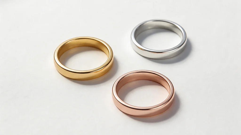 750 gold yellow white rose gold colours