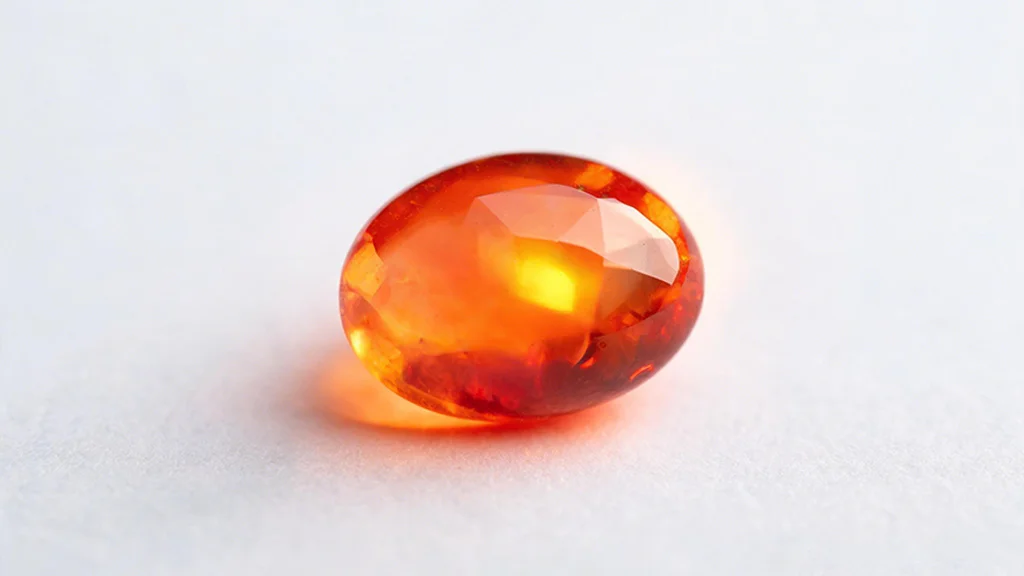 Mexican fire opal red gemstone