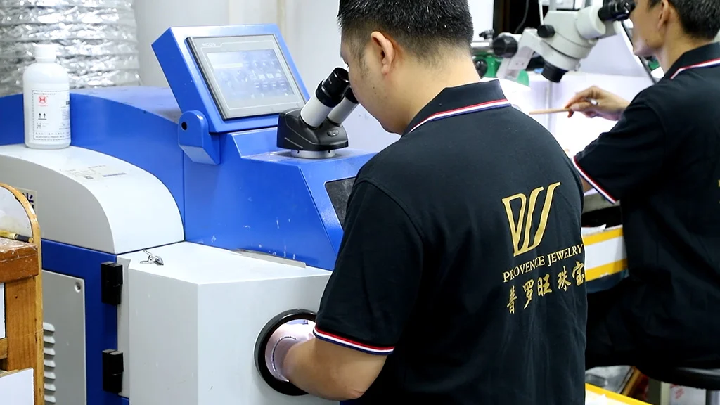 a jewelry polisher is polishing fine jewelry