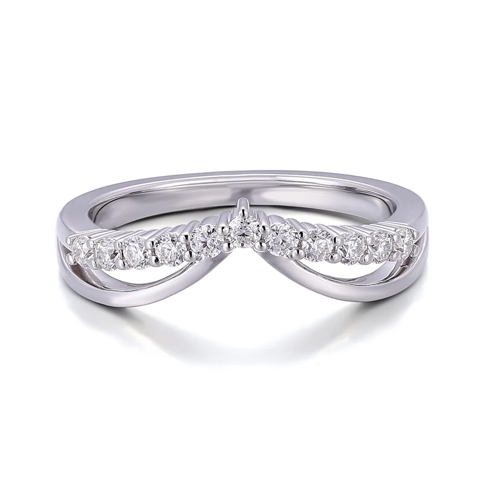 platinum round lab grown diamond prong set stackable ring 1 platinum round lab grown diamond prong set stackable ring 1