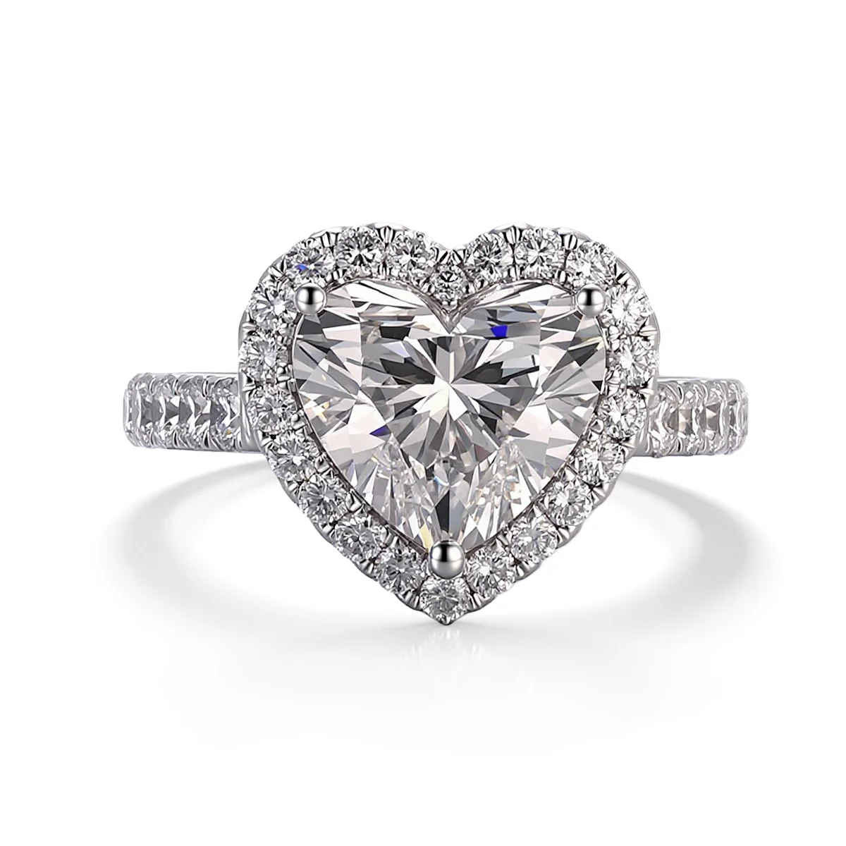 10k gold halo engagement ring featuring heart lab grown diamond 1 10k gold halo engagement ring featuring heart lab grown diamond 1