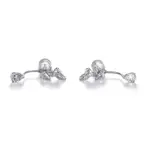 10k gold pear lab grown diamond heirloom stud earrings 1