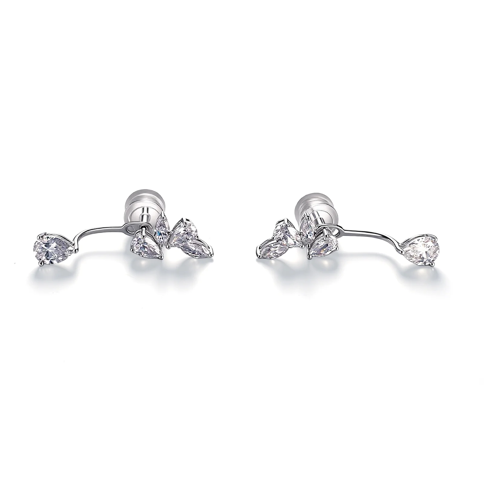 10k gold pear lab grown diamond heirloom stud earrings 1 10k gold pear lab grown diamond heirloom stud earrings 1