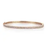 10k gold round lab grown diamond sophisticated bangle bracelet 1