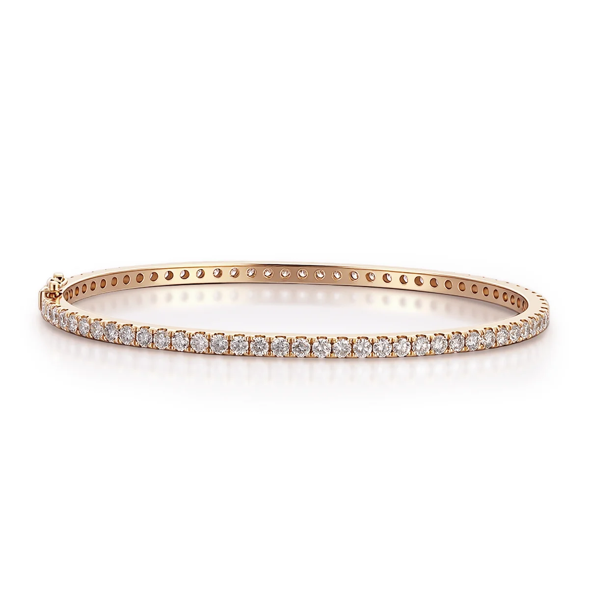10k gold round lab grown diamond sophisticated bangle bracelet 1 10k gold round lab grown diamond sophisticated bangle bracelet 1