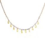 10k gold yellow pear lab grown diamond refined charm pendant 1