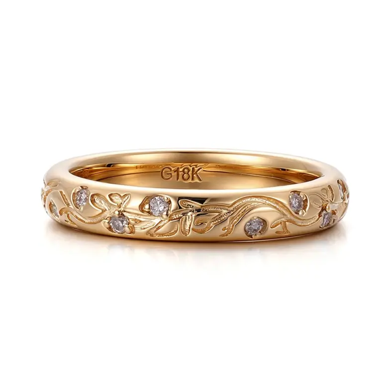 14k gold 0 13ct round lab grown diamond promise ring 1