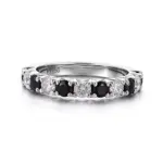 14k gold 0 6ct round lab grown diamond eternity ring 1