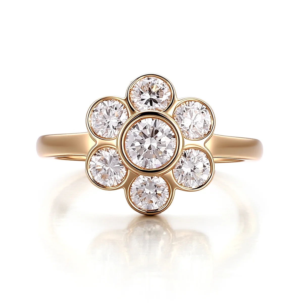 14k gold 1 4ct round lab grown diamond cluster engagement ring 1 14k gold 1 4ct round lab grown diamond cluster engagement ring 1