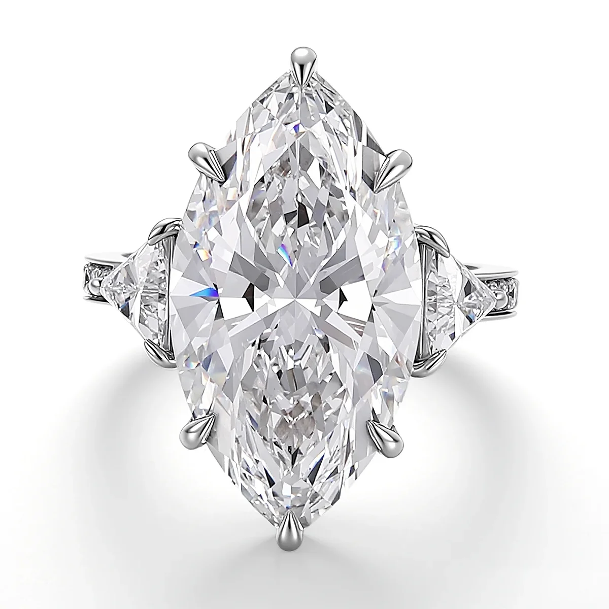 14k gold 1 5ct marquise lab grown diamond three stone engagement ring 1 14k gold 1 5ct marquise lab grown diamond three stone engagement ring 1