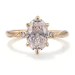 14k gold 1 5ct oval lab grown diamond solitaire engagement ring 1